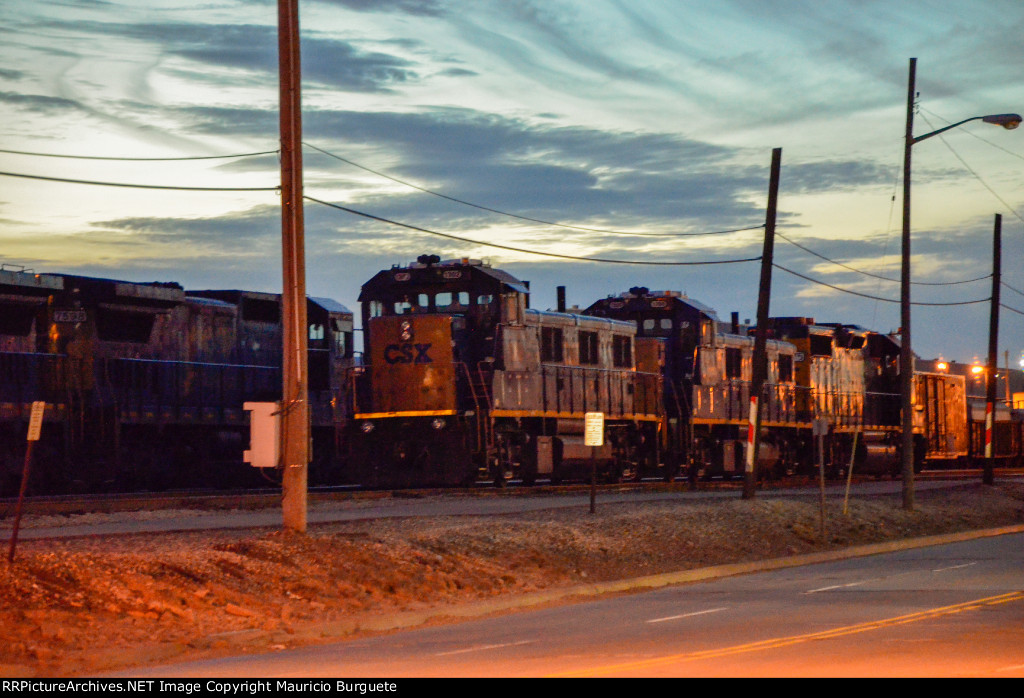 CSX Locomotives in the Yard